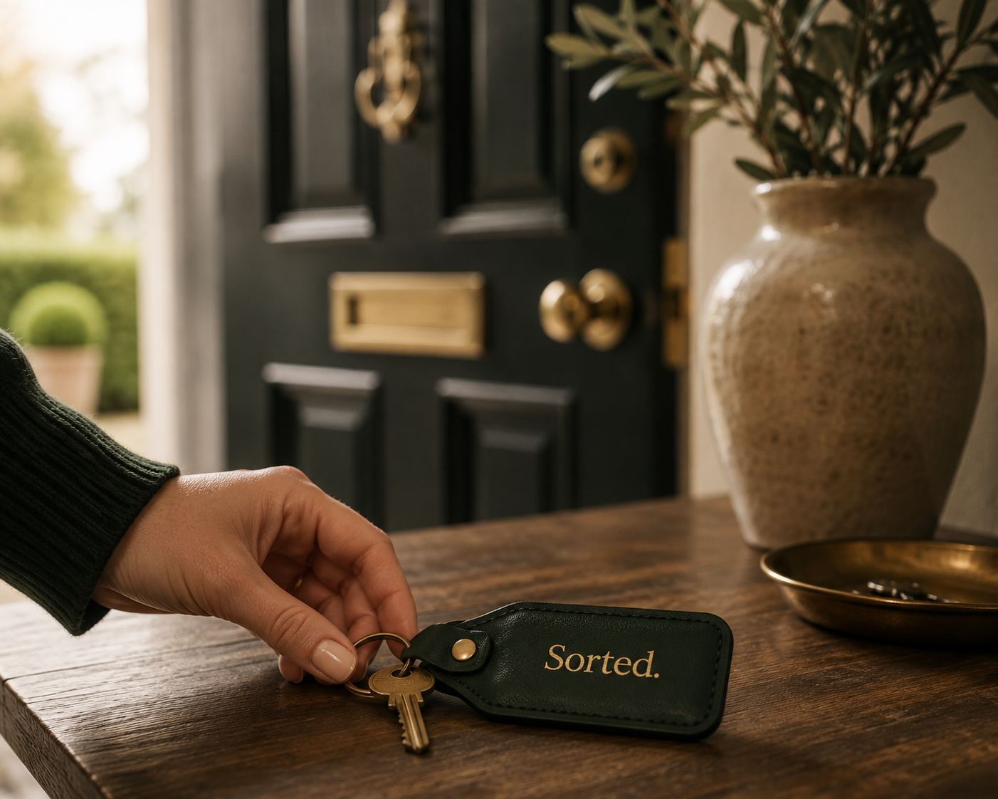 Secure key holding and careful home access