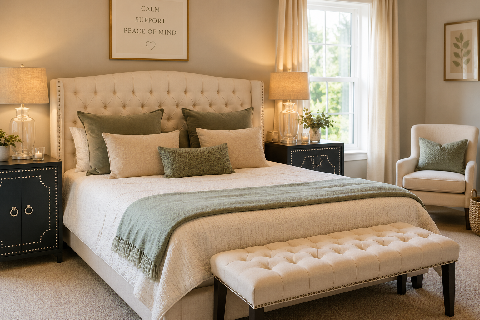 Beautiful organised bedroom